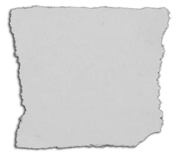 Bir Parça Yırtık Kağıt Beyaz Üzerine — Stok fotoğraf