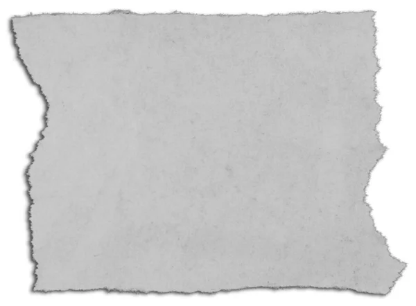 Jeden Kus Roztrhaného Papíru Bílém — Stock fotografie