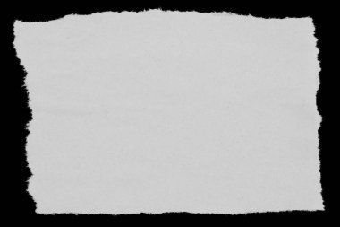 Siyah üzerine yırtık bir kağıt parçası