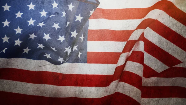 Närbild Grunge Amerikansk Flagga — Stockfoto