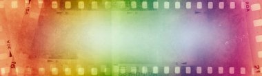Renkli film negatif çerçeve arka planı
