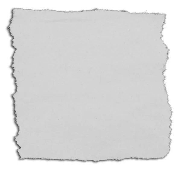 Pedaço Papel Rasgado Branco — Fotografia de Stock