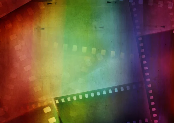 Värikäs Elokuva Negatiiviset Kehykset Tausta — kuvapankkivalokuva