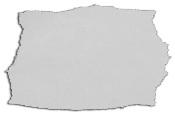 Pedazo Papel Roto Sobre Blanco — Foto de Stock