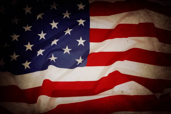 Nærbilde Det Amerikanske Grungeflagget – stockfoto