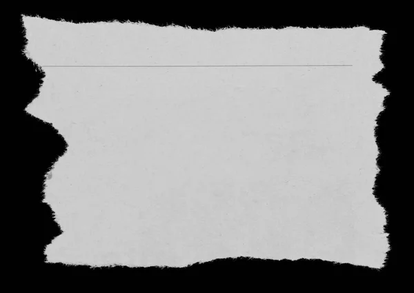 Siyah Üzerine Yırtık Bir Kağıt Parçası — Stok fotoğraf