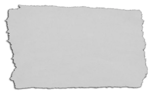 Jeden Kawałek Podartego Papieru Białym — Zdjęcie stockowe