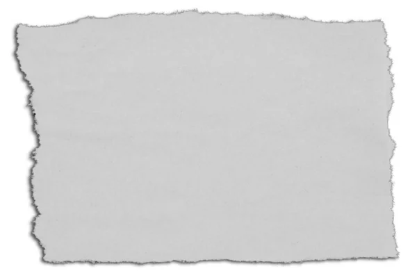 白地に一枚の破れた紙 — ストック写真