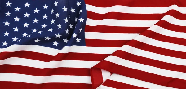 Dalgalanan Amerikan Bayrağının Yakın Çekimi — Stok fotoğraf