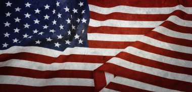 Grunge Amerikan bayrağına yakın çekim