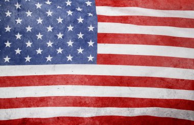 Grunge Amerikan bayrağına yakın çekim
