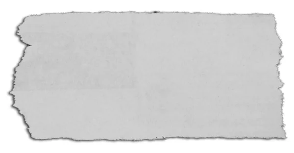 Pezzo Carta Strappata Bianco — Foto Stock