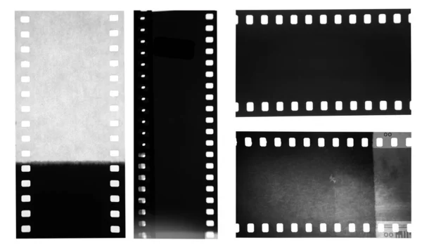 Film Bandes Négatives Sur Fond Blanc — Photo