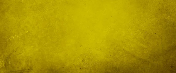 Yellow Textured Concrete Wall Wide Background — Stock Photo, Image