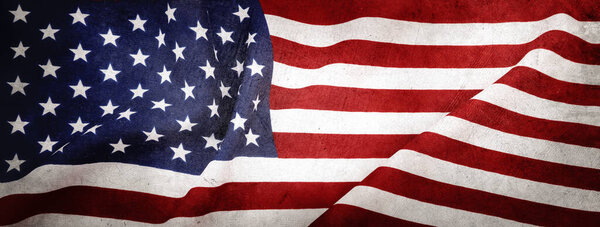 Крупный план гранж американского флага