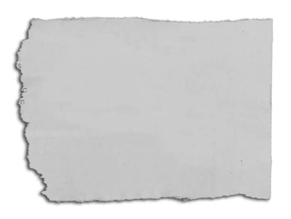 Kawałek Podartego Białego Papieru — Zdjęcie stockowe