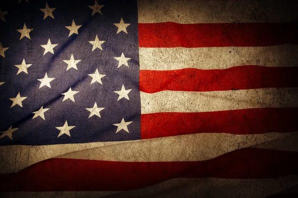 Lähikuva Grunge Amerikan Lippu — kuvapankkivalokuva