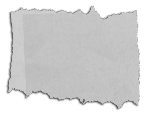 Один Кусок Разорванной Белой Бумаги — стоковое фото