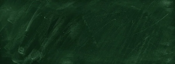 Craie Frottée Sur Fond Bannière Large Tableau Vert — Photo