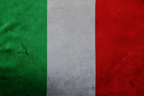 Gros Plan Sur Drapeau Italien Grunge — Photo