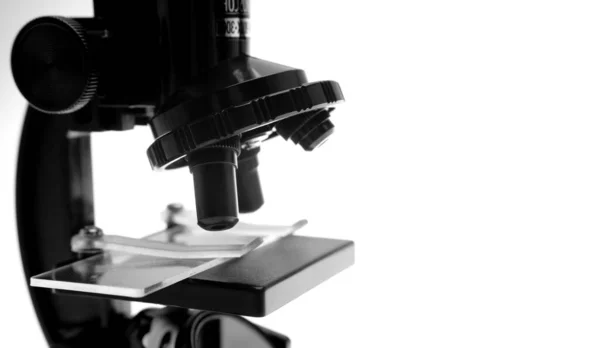 Microscope White Copy Space — Stock Photo, Image