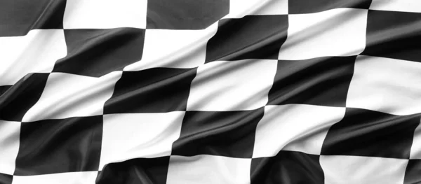 Картатий Чорно Білий Гоночний Прапор — стокове фото