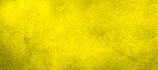 Amarelo Texturizado Parede Concreto Fundo Largo — Fotografia de Stock