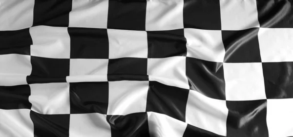 Картатий Чорно Білий Гоночний Прапор — стокове фото