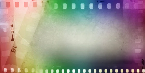 Colorful film negative frames background