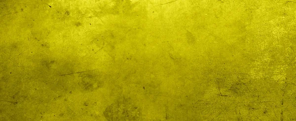 Amarelo Texturizado Parede Concreto Fundo Largo — Fotografia de Stock