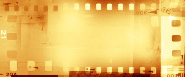 Film Negatif Çerçeveler Turuncu Film Arkaplanı — Stok fotoğraf