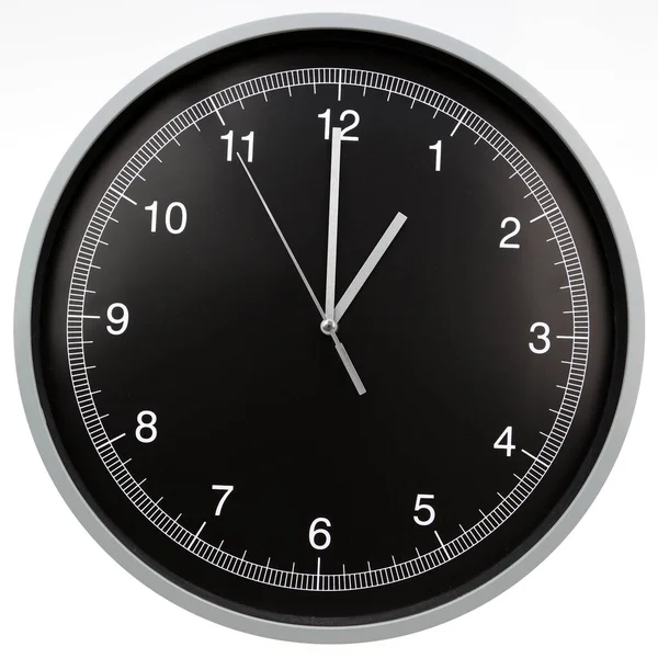 Wall Clock Showing One Clock Isolated White Background — Stock Photo, Image