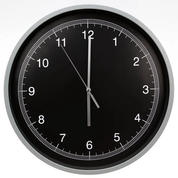 Wall Clock Showing Six Clock Isolated White Background — Stock Photo, Image