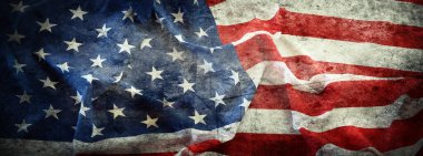 Grunge Amerikan bayrağına yakın çekim