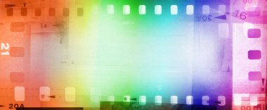 Renkli film negatif çerçeve arka planı