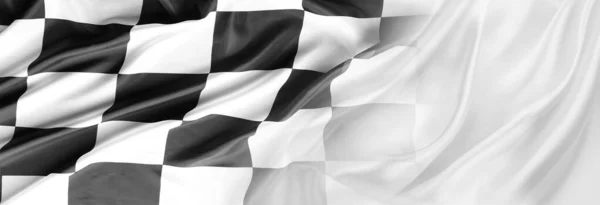 Bandera Carreras Cuadros Blanco Negro —  Fotos de Stock