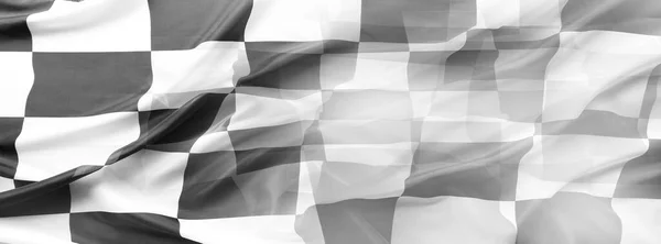 Checkered Black White Racing Flag — Stock Photo, Image