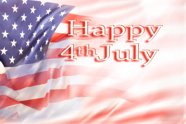 Americká Vlajka Šťastný Den Nezávislosti Července — Stock fotografie