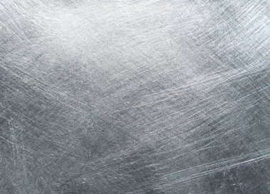 Gri fırçalanmış metal doku arkaplanı