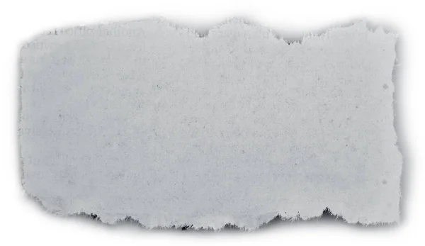 Один Шматок Рваного Паперу Білому — стокове фото
