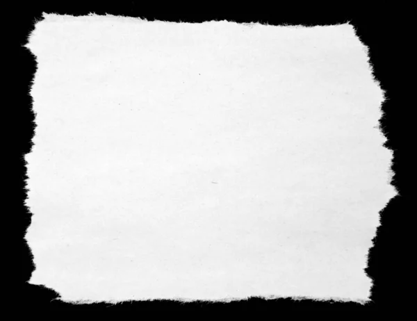 Kawałek Podartego Papieru Czarno — Zdjęcie stockowe