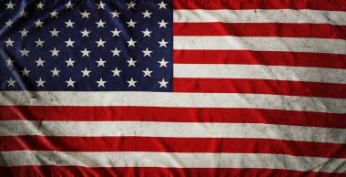 Grunge Amerikan bayrağına yakın çekim