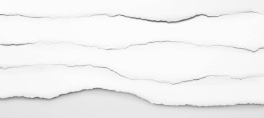 Yırtılmış beyaz kağıt kenarlıkları arka plan