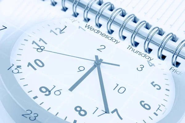 Relógio Face Calendário Composto — Fotografia de Stock