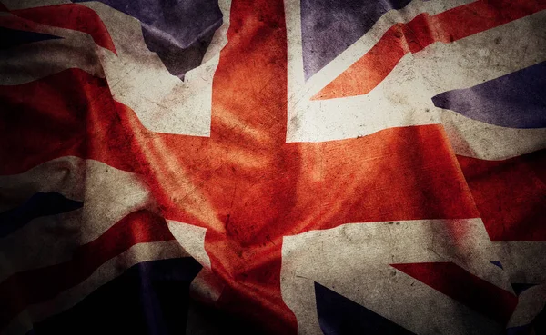 Primo Piano Della Bandiera Grunge Union Jack — Foto Stock