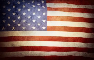 Grunge Amerikan bayrağına yakın çekim