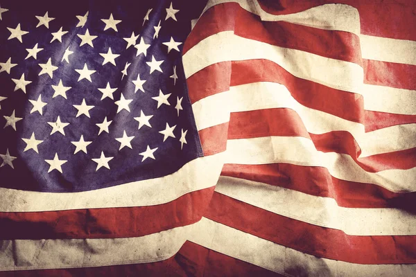 Closeup Grunge American Flag — Stock Photo, Image