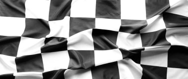 Damalı siyah beyaz yarış bayrağı