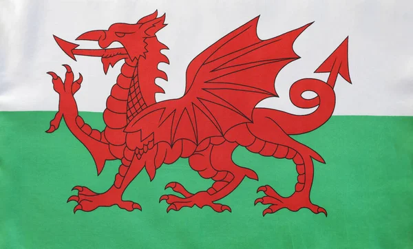 Close Welsh Flag — 스톡 사진