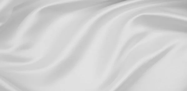 Close Van Geribbelde Witte Zijde Textuur Backgroun — Stockfoto